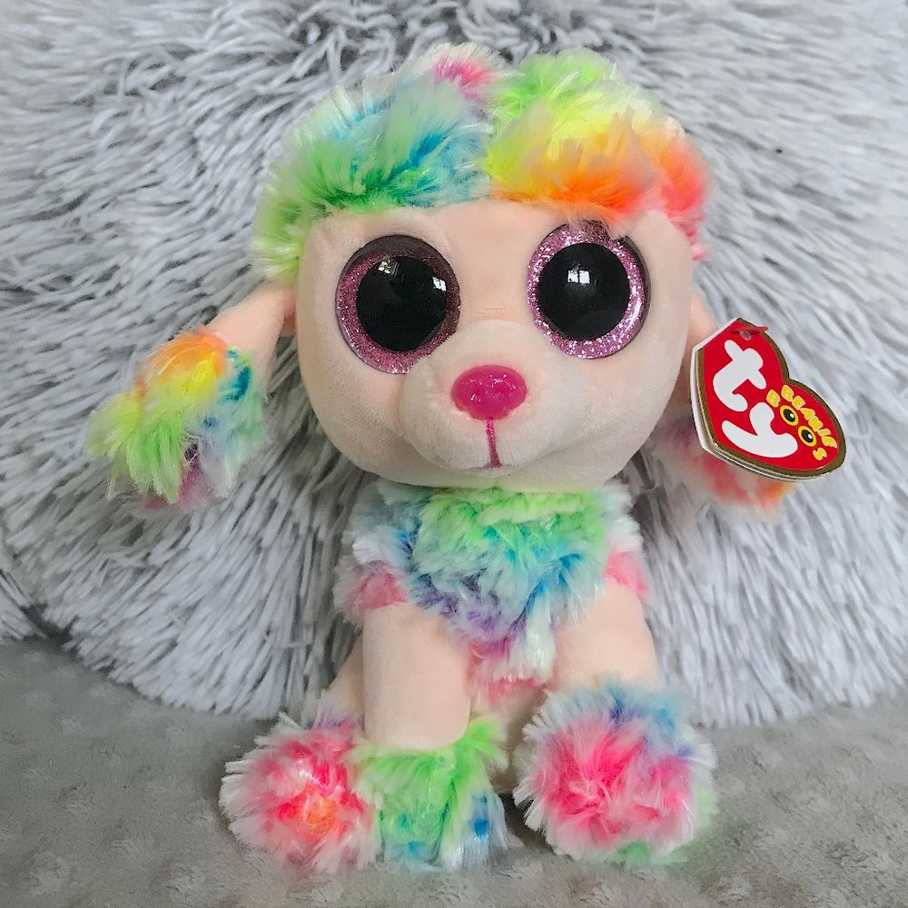 TY Beanie Boos 6" Dog: Rainbow